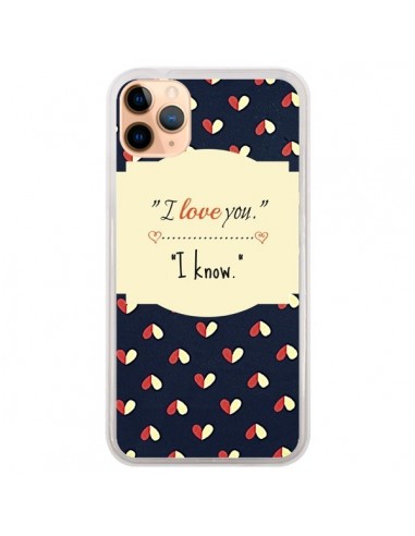 Coque iPhone 11 Pro Max I love you - R Delean