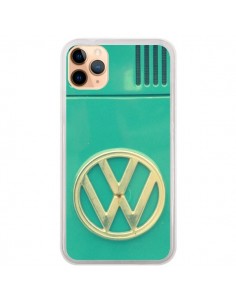 Coque iPhone 11 Pro Max Groovy Van Hippie VW Bleu - R Delean