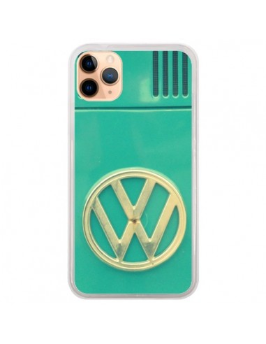 Coque iPhone 11 Pro Max Groovy Van Hippie VW Bleu - R Delean