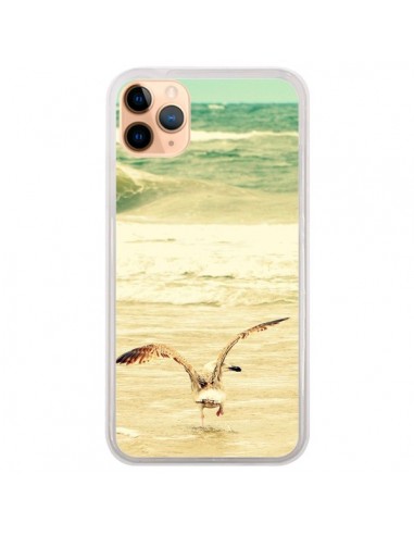 Coque iPhone 11 Pro Max Mouette Mer Ocean Sable Plage Paysage - R Delean