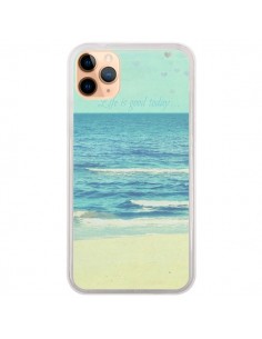 Coque iPhone 11 Pro Max Life good day Mer Ocean Sable...