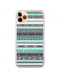 Coque iPhone 11 Pro Max Azteque Aztec Bleu Pastel - Rex...