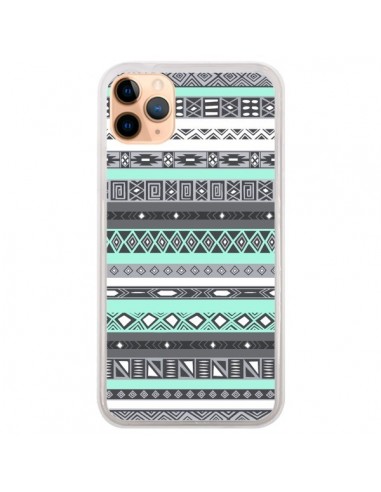 Coque iPhone 11 Pro Max Azteque Aztec Bleu Pastel - Rex Lambo