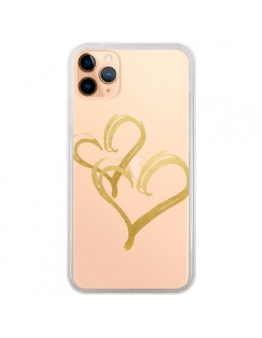 Coque iPhone 11 Pro Max Deux Coeurs Love Amour Transparente - Sylvia Cook