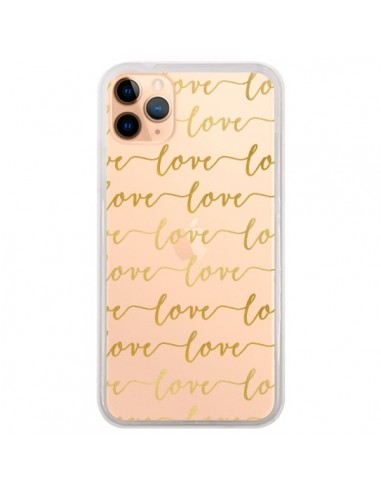 Coque iPhone 11 Pro Max Love Amour Repeating Transparente - Sylvia Cook