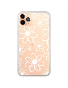 Coque iPhone 11 Pro Max Mandala Blanc White Flower...