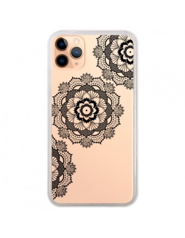 Coque iPhone 11 Pro Max Triple Mandala Noir Black Transparente - Sylvia Cook