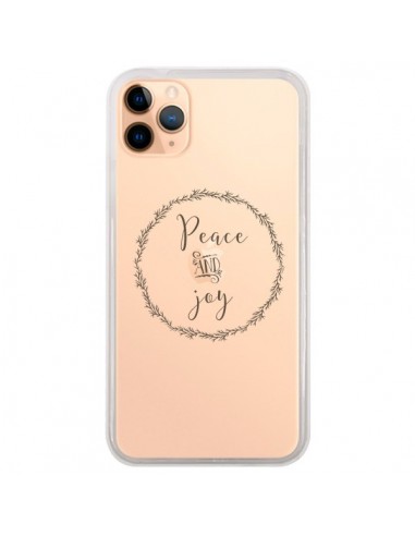 Coque iPhone 11 Pro Max Peace and Joy, Paix et Joie Transparente - Sylvia Cook