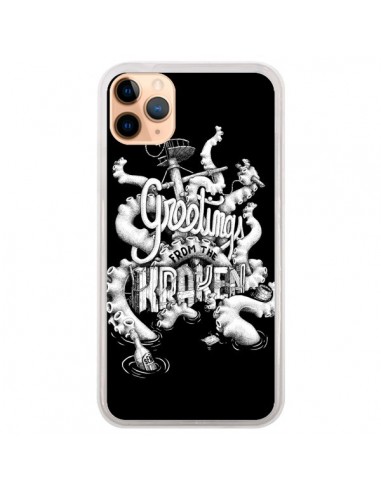 Coque iPhone 11 Pro Max Greetings from the kraken Tentacules Poulpe - Senor Octopus