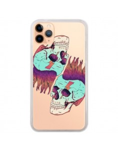 Coque iPhone 11 Pro Max Tête de Mort Crane Punk Double...