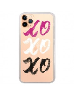 Coque iPhone 11 Pro Max XoXo Rose Blanc Noir Transparente...