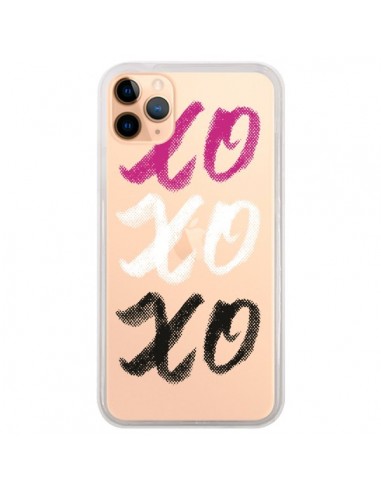 Coque iPhone 11 Pro Max XoXo Rose Blanc Noir Transparente - Yohan B.