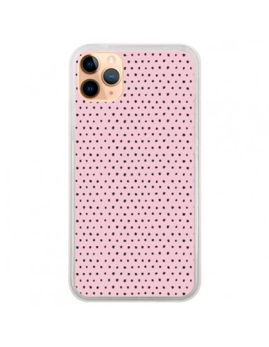 Coque iPhone 11 Pro Max Artsy Dots Pink - Ninola Design