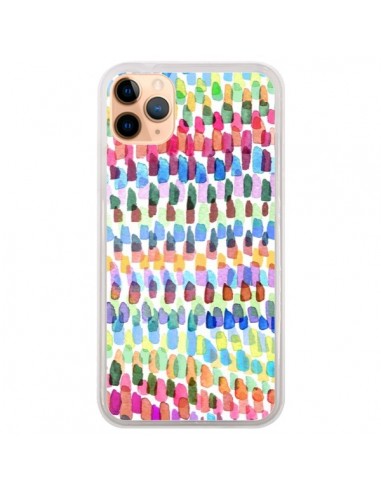 Coque iPhone 11 Pro Max Artsy Strokes Stripes Colorful - Ninola Design