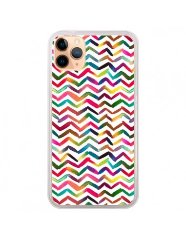 Coque iPhone 11 Pro Max Chevron Stripes Multicolored - Ninola Design