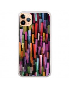 Coque iPhone 11 Pro Max Colorful Brushstrokes Black -...