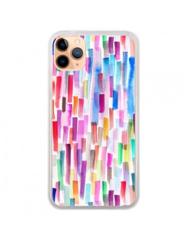 Coque iPhone 11 Pro Max Colorful Brushstrokes Multicolored - Ninola Design