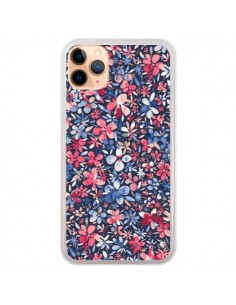 Coque iPhone 11 Pro Max Colorful Little Flowers Navy -...