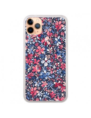 Coque iPhone 11 Pro Max Colorful Little Flowers Navy - Ninola Design