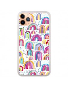 Coque iPhone 11 Pro Max Cute Watercolor Rainbows - Ninola...