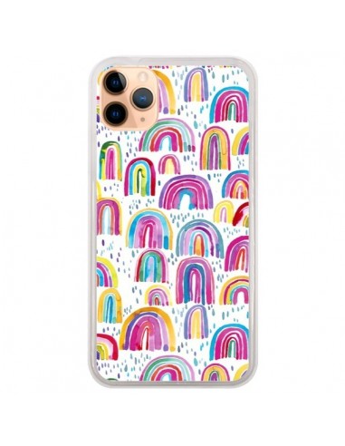 Coque iPhone 11 Pro Max Cute Watercolor Rainbows - Ninola Design