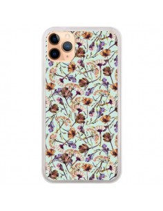Coque iPhone 11 Pro Max Dry Blue Flowers - Ninola Design