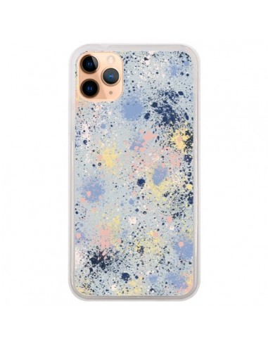 Coque iPhone 11 Pro Max Gradient Watercolor Lines Blue - Ninola Design