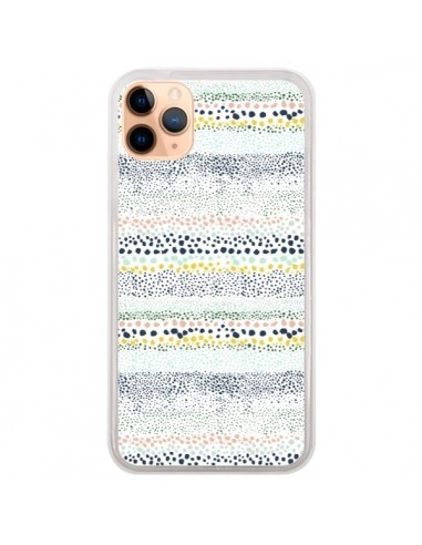 Coque iPhone 11 Pro Max Little Textured Dots Green - Ninola Design