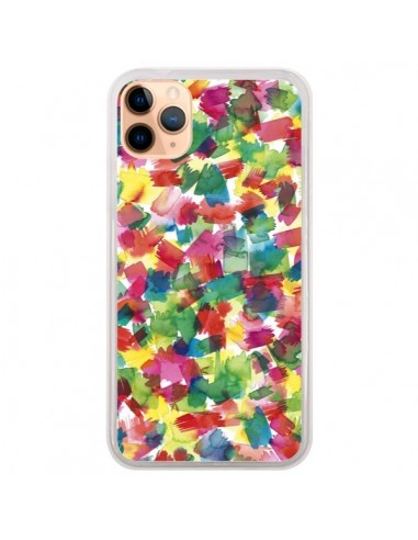 Coque iPhone 11 Pro Max Speckled Watercolor Blue - Ninola Design