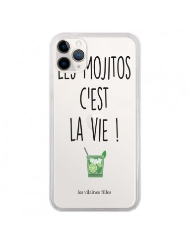 Coque iPhone 11 Pro Les Mojitos, c'est la vie Transparente - Les Vilaines Filles