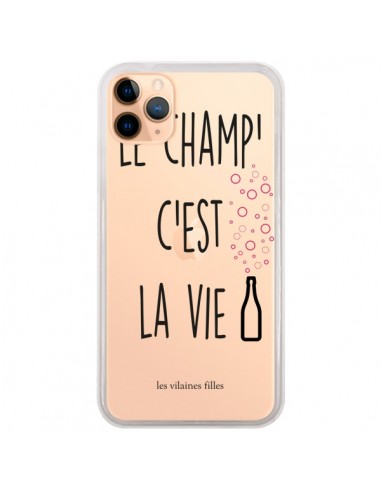 Coque iPhone 11 Pro Max Le Champ, c'est la Vie Transparente - Les Vilaines Filles