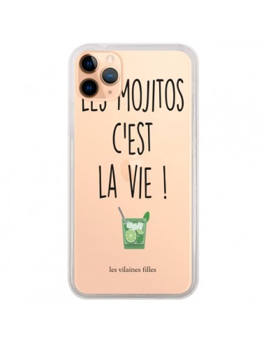 Coque iPhone 11 Pro Max Les Mojitos, c'est la vie Transparente - Les Vilaines Filles