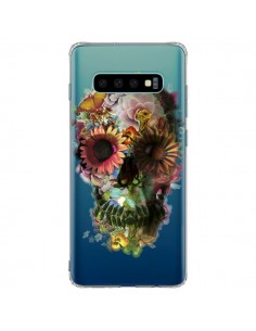 Coque Samsung S10 Plus Skull Flower Tête de Mort...