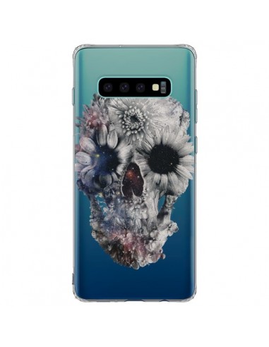 Coque Samsung S10 Plus Floral Skull Tête de Mort Transparente - Ali Gulec