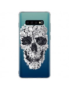 Coque Samsung S10 Plus Doodle Skull Dessin Tête de Mort...