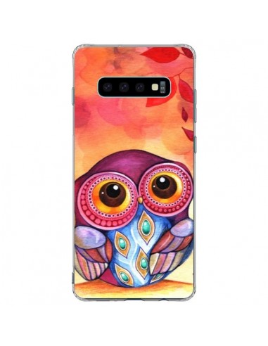 Coque Samsung S10 Plus Chouette Feuilles Automne - Annya Kai