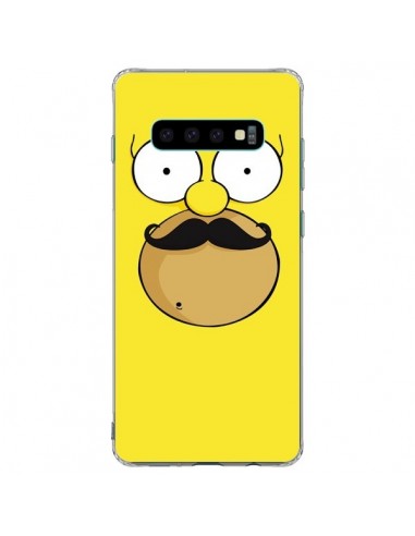 Coque Samsung S10 Plus Homer Movember Moustache Simpsons - Bertrand Carriere