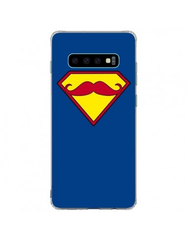 Coque Samsung S10 Plus Super Moustache Movember Superman - Bertrand Carriere