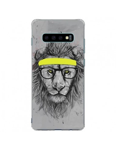 Coque Samsung S10 Plus Hipster Lion - Balazs Solti
