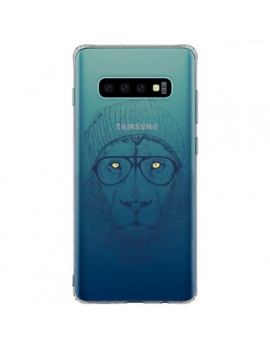 Coque Samsung S10 Plus Cool Lion Swag Lunettes Transparente - Balazs Solti