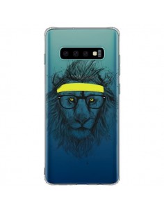 Coque Samsung S10 Plus Hipster Lion Transparente - Balazs...