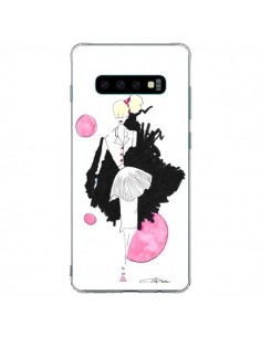 Coque Samsung S10 Plus Demoiselle Femme Fashion Mode Rose...