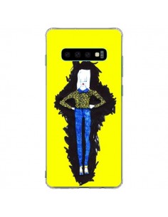 Coque Samsung S10 Plus Julie Femme Fashion Mode Jaune -...