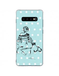 Coque Samsung S10 Plus Croquis Pois Femme Fashion Mode -...