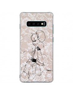 Coque Samsung S10 Plus Croquis Dentelle Femme Fashion...