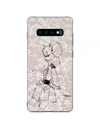 Coque Samsung S10 Plus Croquis Dentelle Femme Fashion Mode - Cécile