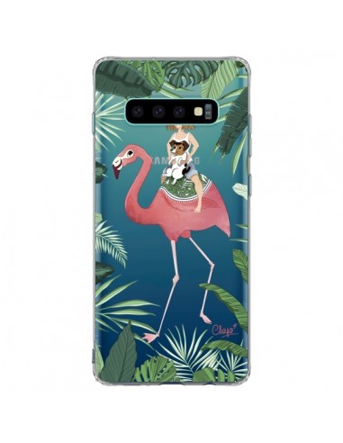 Coque Samsung S10 Plus Lolo Love Flamant Rose Chien Transparente - Chapo