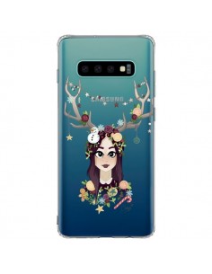 Coque Samsung S10 Plus Christmas Girl Femme Noel Bois...