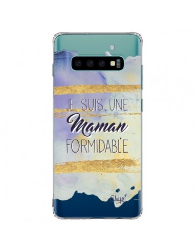 Coque Samsung S10 Plus Je suis une Maman Formidable Violet Transparente - Chapo