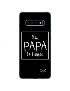 Coque Samsung S10 Plus Elu Papa de l'Année Noir - Chapo